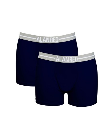 Alan Red Boxer Durable Pack de 2 Marine