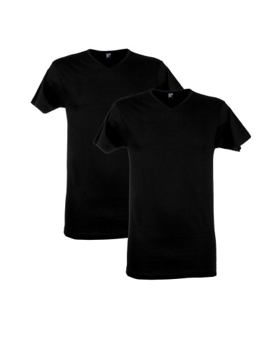 Alan Red V-Neck Shirt Vermont 2 Pack Black