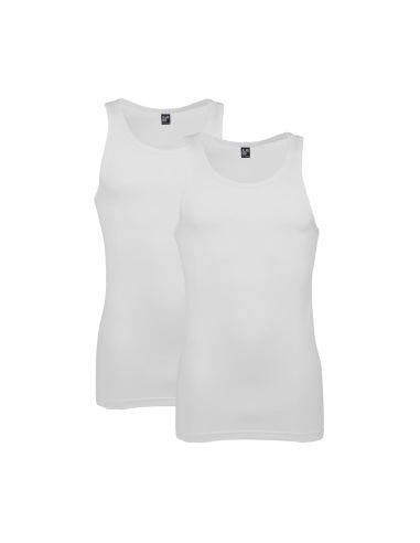 Alan Red Tank Top Oakland 2Pack White