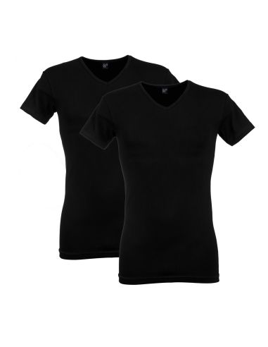 Alan Red V-Neck Shirt Oklahoma 2Pack Black